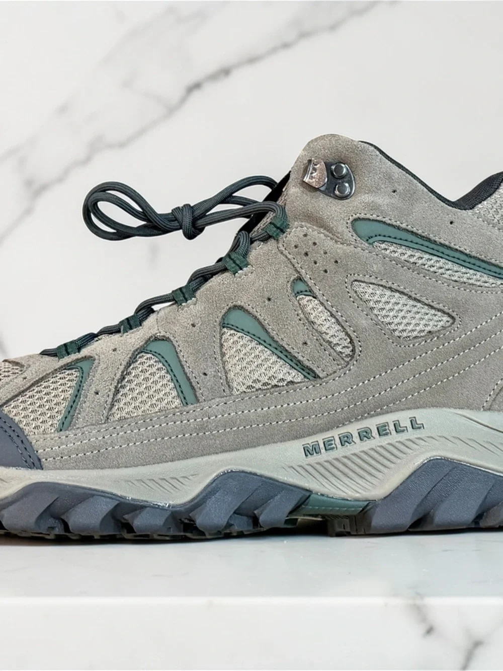 Merrell Oakcreek Mid Waterproof Hiking Boots Boulder Grey J035921 Men's Size 14